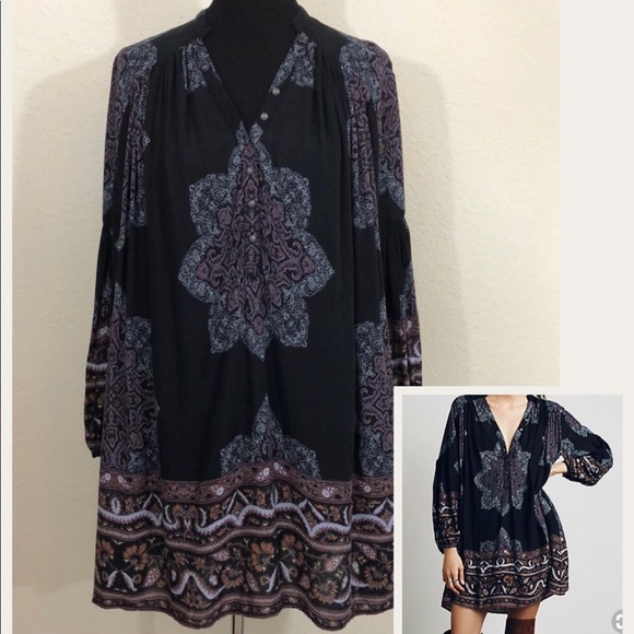 Free People Dresses & Skirts - Free People Moonphase printed mini dress size sm